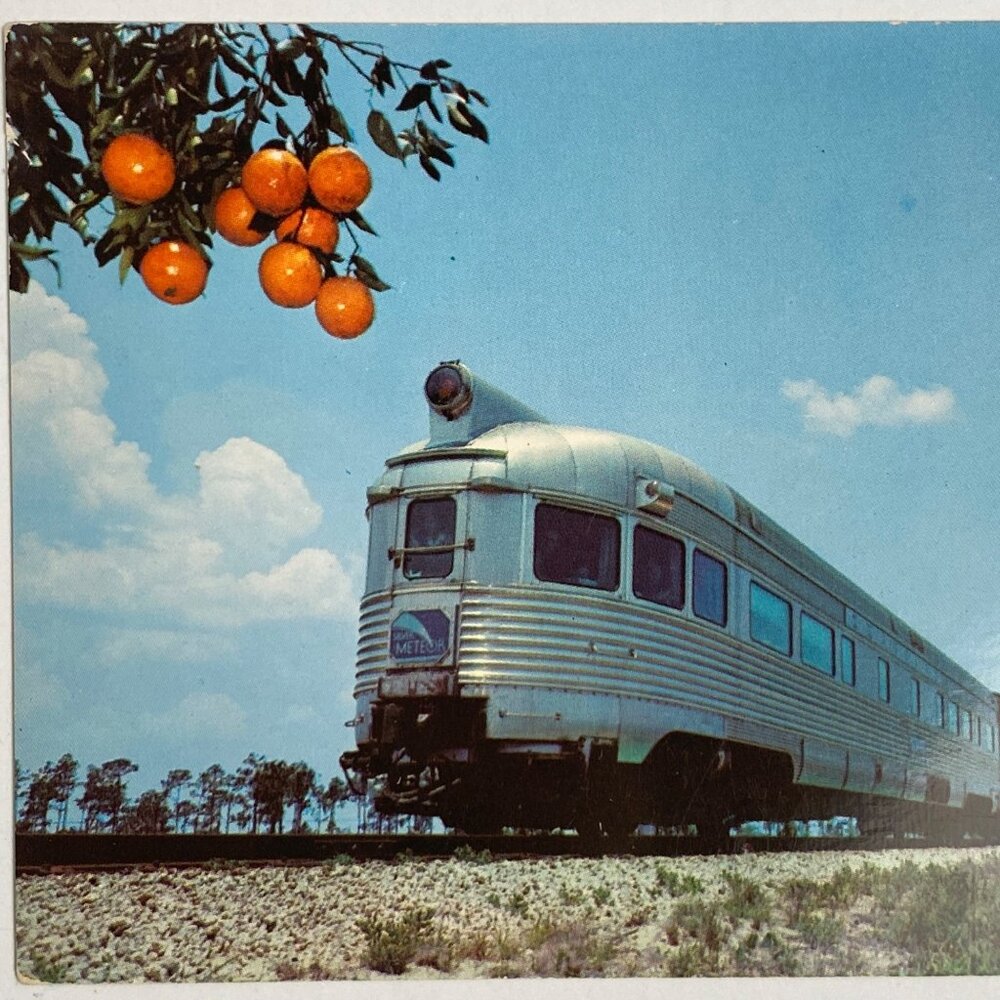 Silver Meteor Seaboard Air Line Railroad Train Pullman Streamliner Vtg Postcard